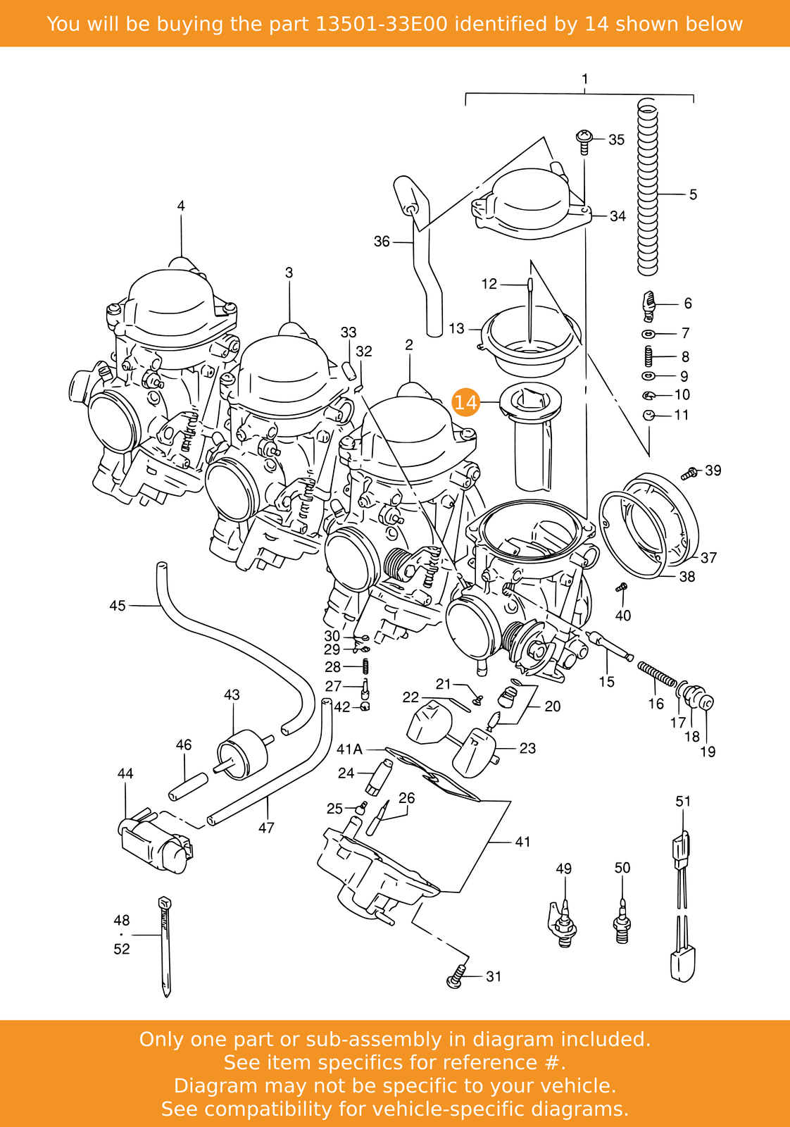 SUZUKI New Genuine  Valve, Piston, 13501-33E00 OEM