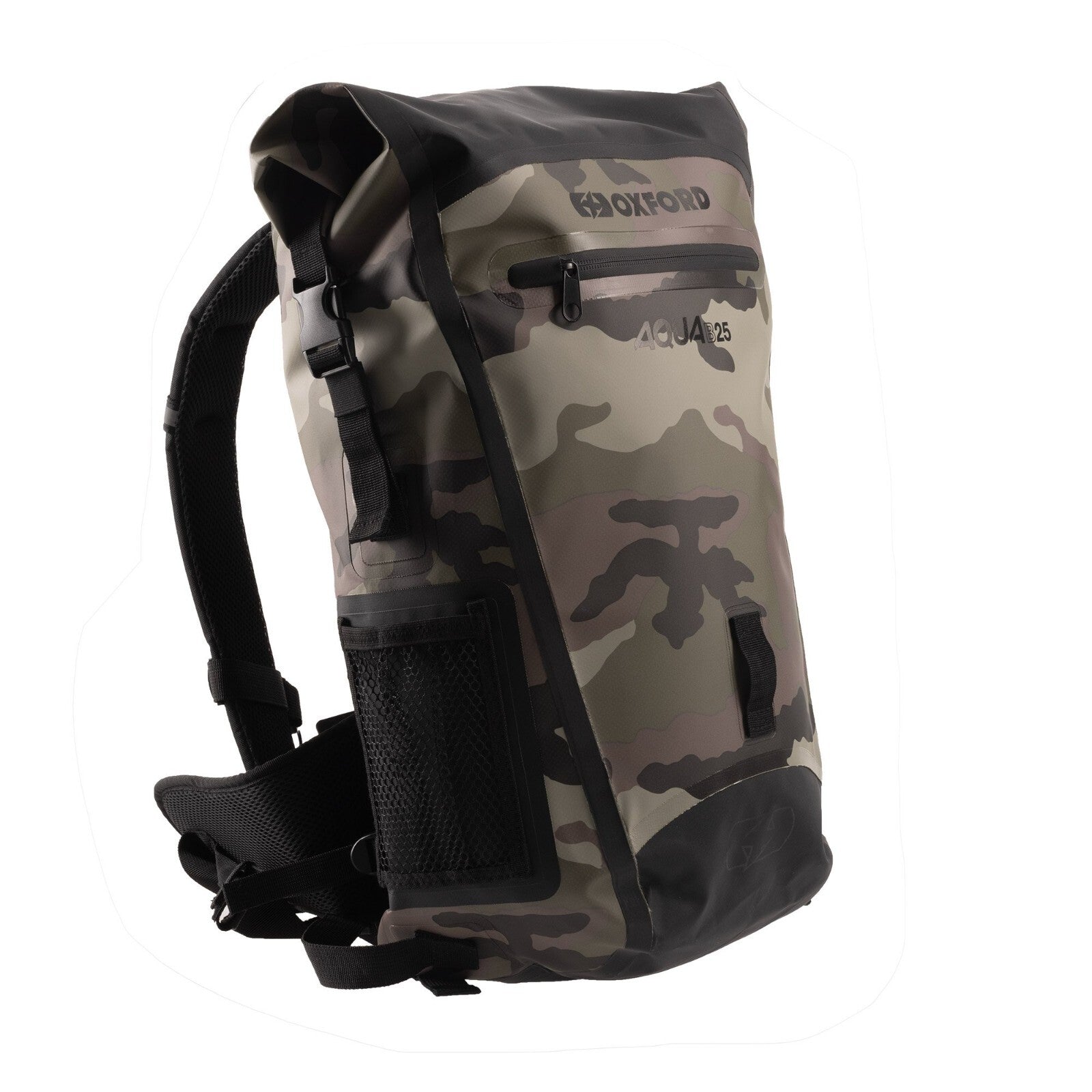 Oxford Aqua B25 Hydro Waterproof 25 Litre Motorcycle Motorbike Back Pack Camo