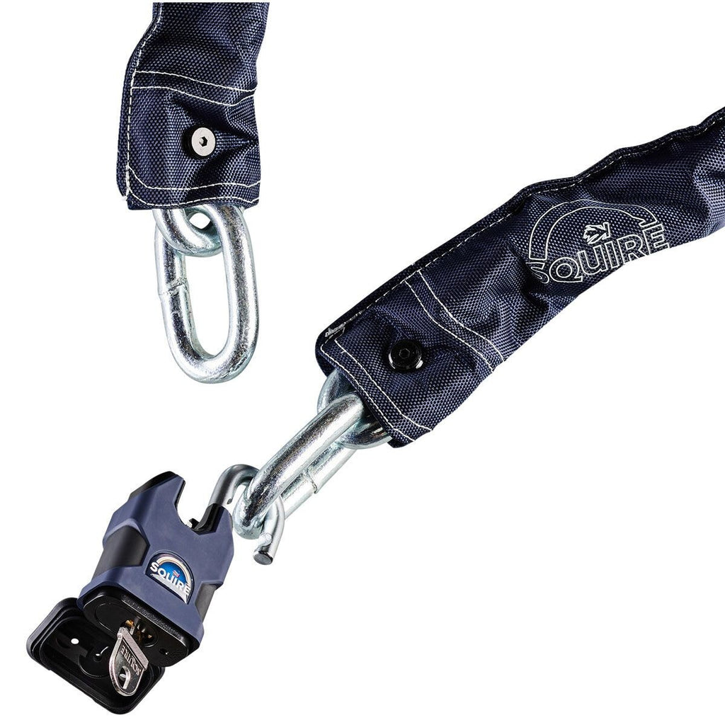 Motorcycle Bicycle Squire 14mm Chain SS50CS Padlock Included Sold Secure - Gold