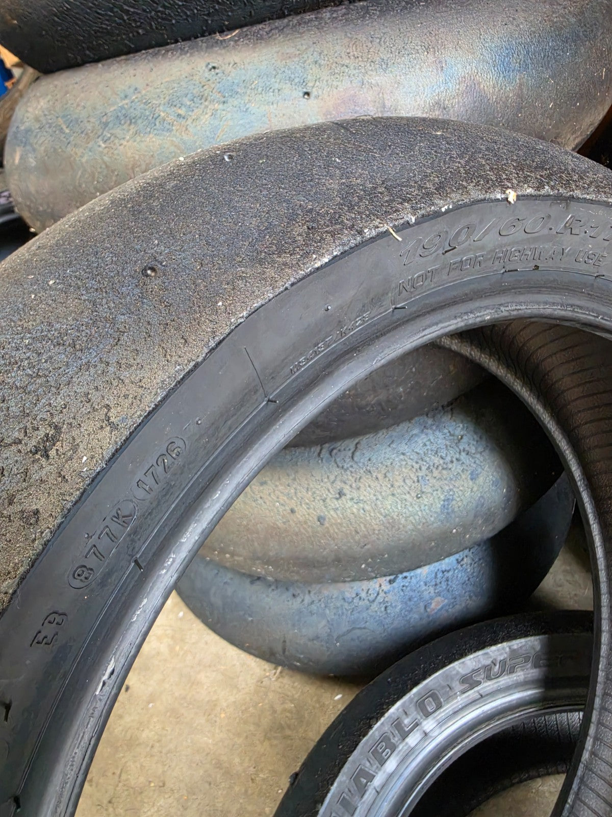 Pirelli Diablo Superbike SC0 190/60-17 Used BSB Scrub Motorcycle Tyre - SR17