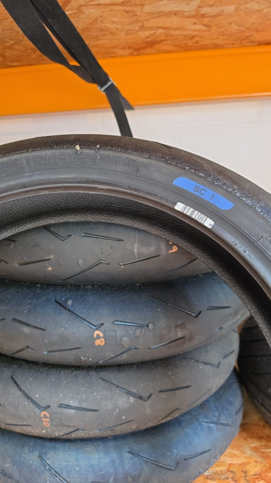 Pirelli Diablo Supercorsa SC1 V4 120/70-17 part worn front BSB scrub tyre