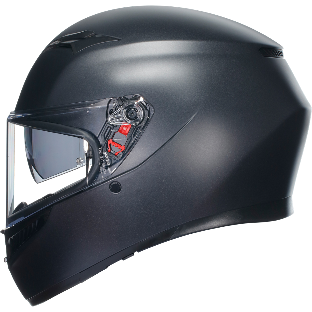 AGV K3 Solid Matt Black ECE2206 Full Face ACU Gold Motorcycle Motorbike Helmet