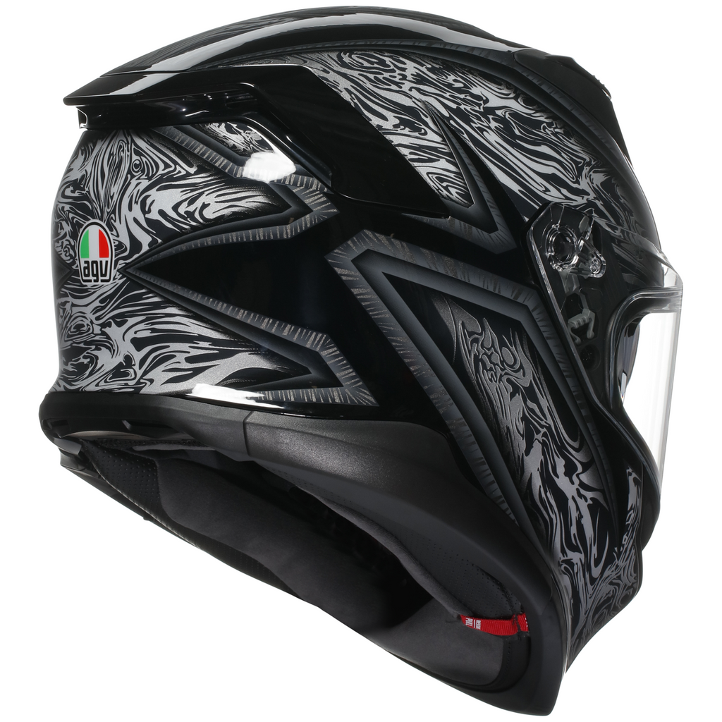 AGV K7 Damascus Black Silver Full Face Sport Touring Motorcycle Motorbike Helmet