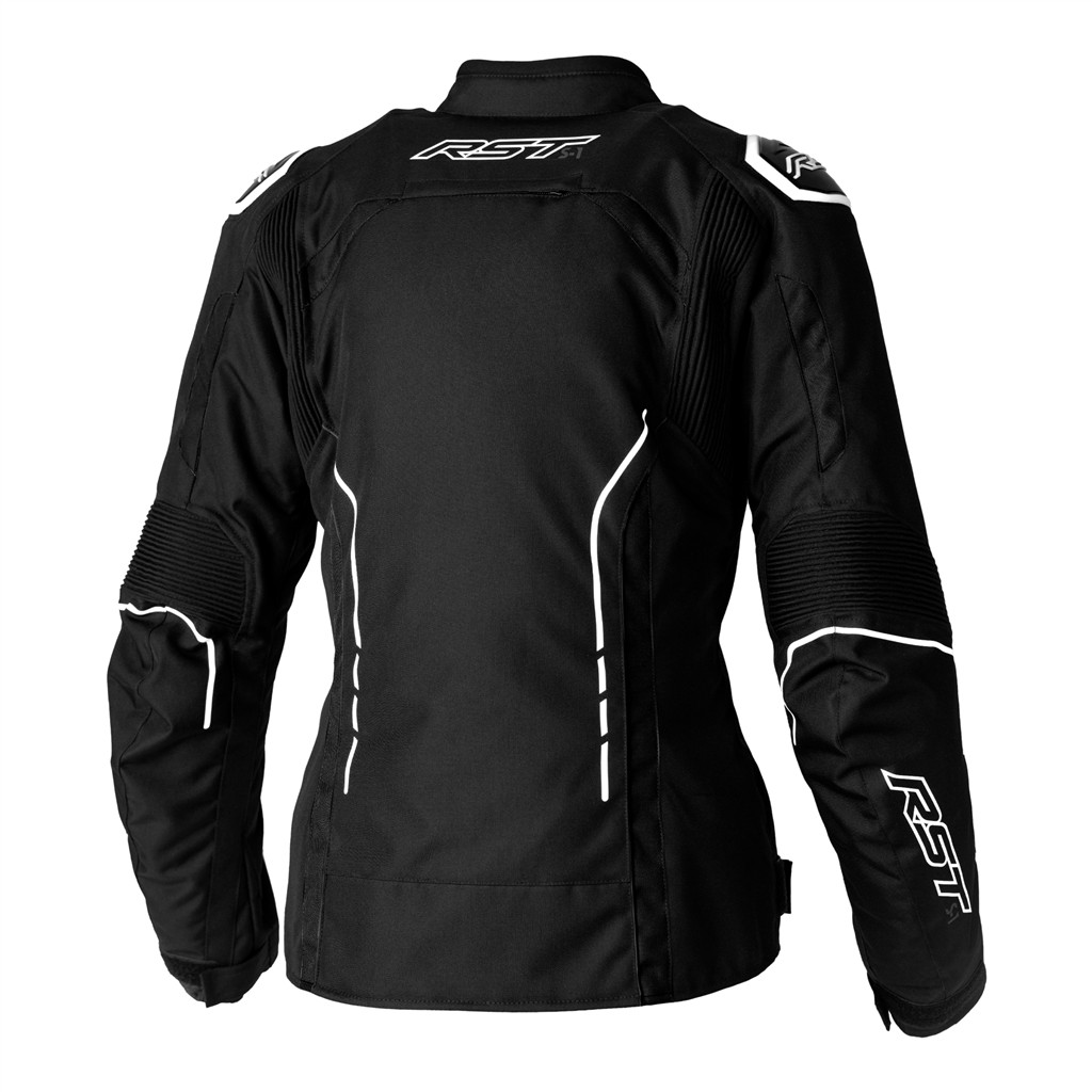 RST S1 Ladies Waterproof Textile Sports CE AA Motorcycle Motorbike Jacket Black