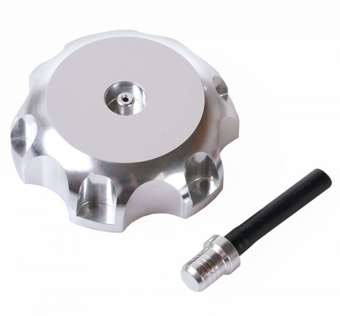 Fuel Cap MX With Vent Valve Yamaha YZ 03  Kawa KX250 05  Silver -Fits 57mm OD