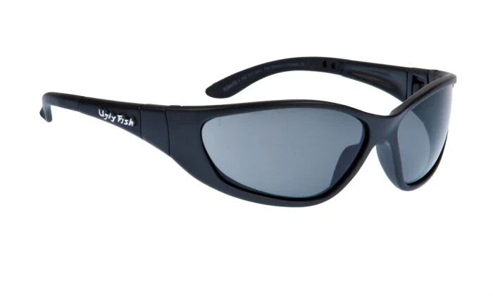 Ugly Fish RS707 Motorcycle Motorbike Sunglasses - Matt Black Frame/Smoke Lens