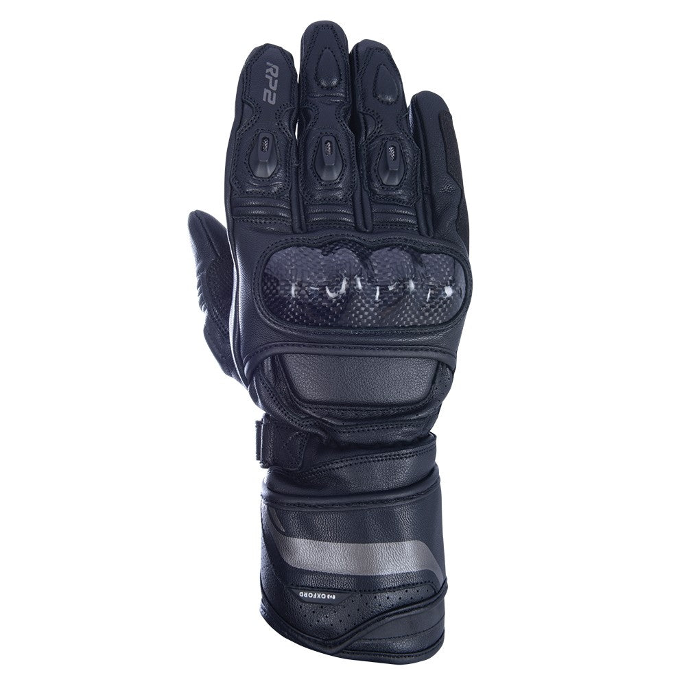 Oxford RP-2 2.0 Sports Leather Motorcycle Motorbike Gloves Tech Black All Sizes