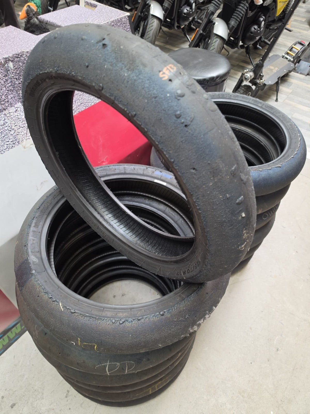 Pirelli Diablo Superbike SC1 125/70-17 Used BSB Scrub Motorcycle Tyre - SF13