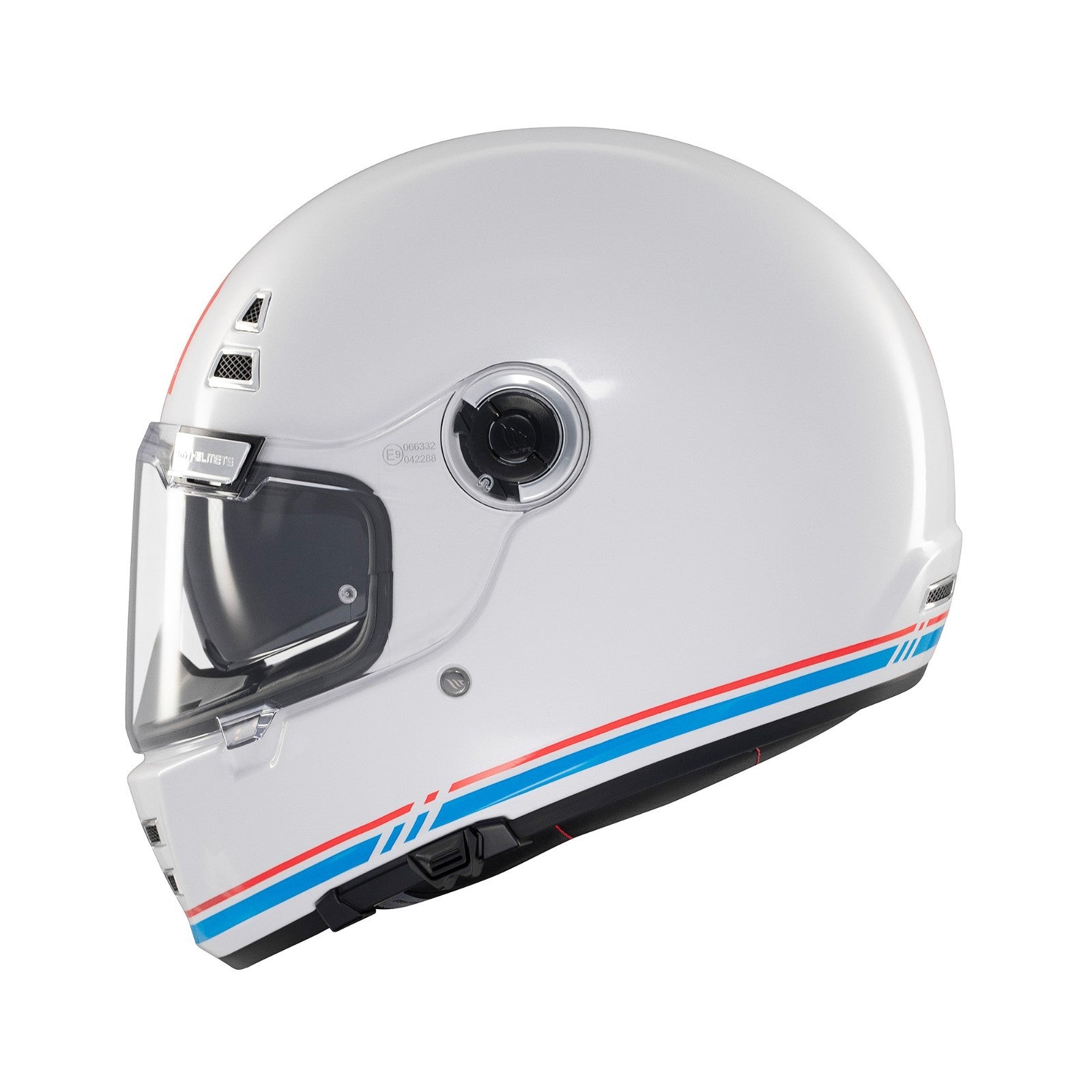 MT Jarama SV Plain Gloss White Classic Style Motorcycle Motorbike Helmet