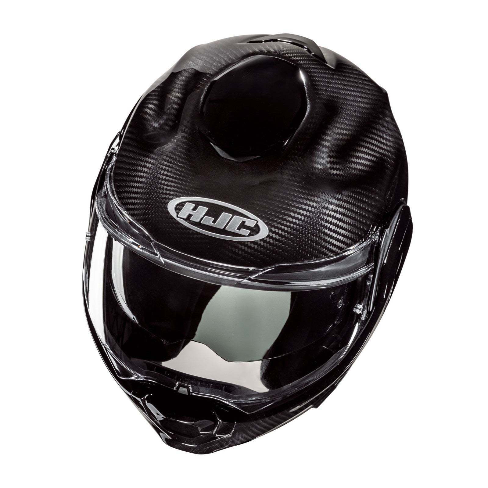 HJC F100 Carbon Fibre Gloss Modular Flip Over Urban Motorcycle Motorbike Helmet