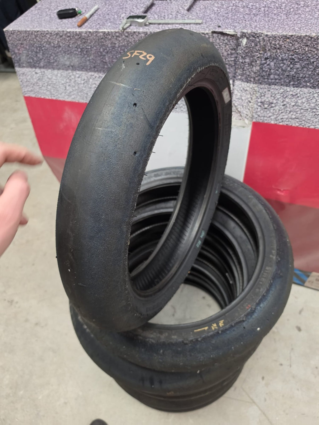 Pirelli Diablo Superbike SC1 125/70-17 Used BSB Scrub Motorcycle Tyre - SF29