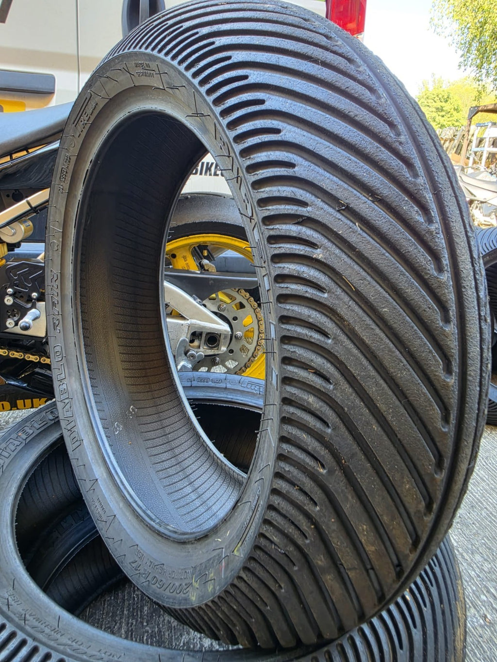 Pirelli Diablo Rain Rear SCR1 Part worn scub motorcycle tyre