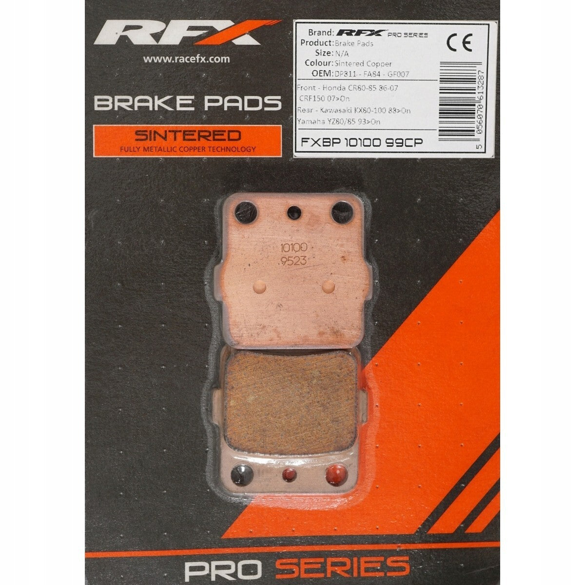 RFXPro Front Brake Pads Honda CRF150 CR80-85 Rear Pads Kawasaki KX80/85 100 FA84