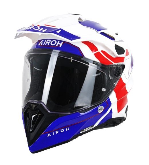 Airoh Commander 2 Adventure ACU Gold ECE 22.06 Motorcycle Helmet Reveal Blue/Red