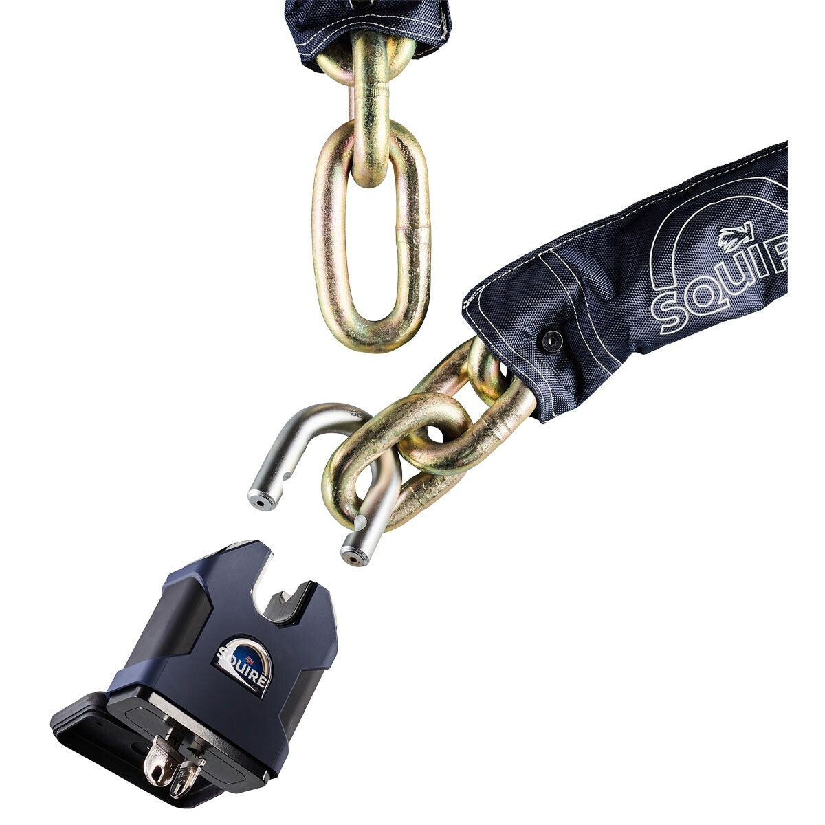 Motorcycle Bicycle Squire Behemoth 22mm Chain SS100CS inc. Sold Secure - Diamond