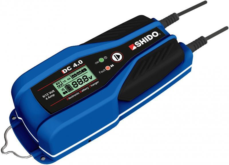 Shido DC4.0 Motorbike Optimiser Battery Maintainer Charger Lead Acid Lithium 4a