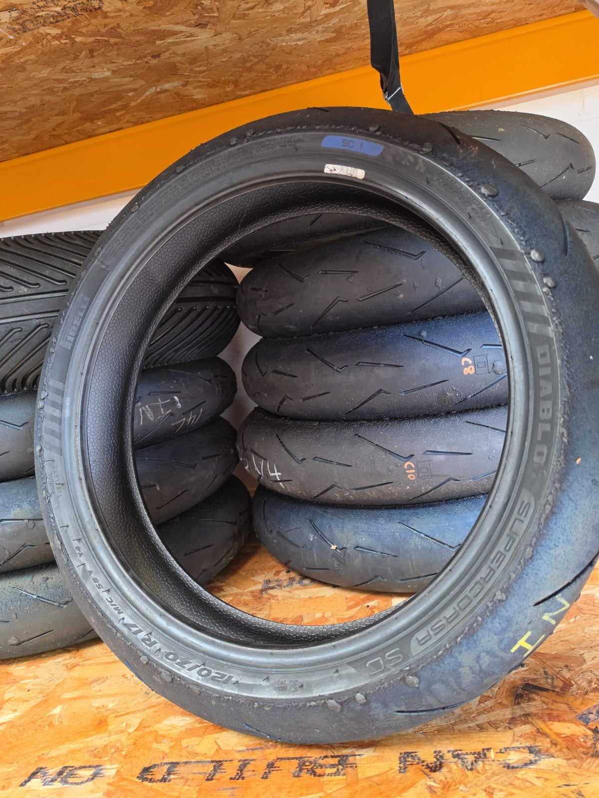 Pirelli Diablo Supercorsa SC1 V4 120/70-17 part worn front BSB scrub tyre