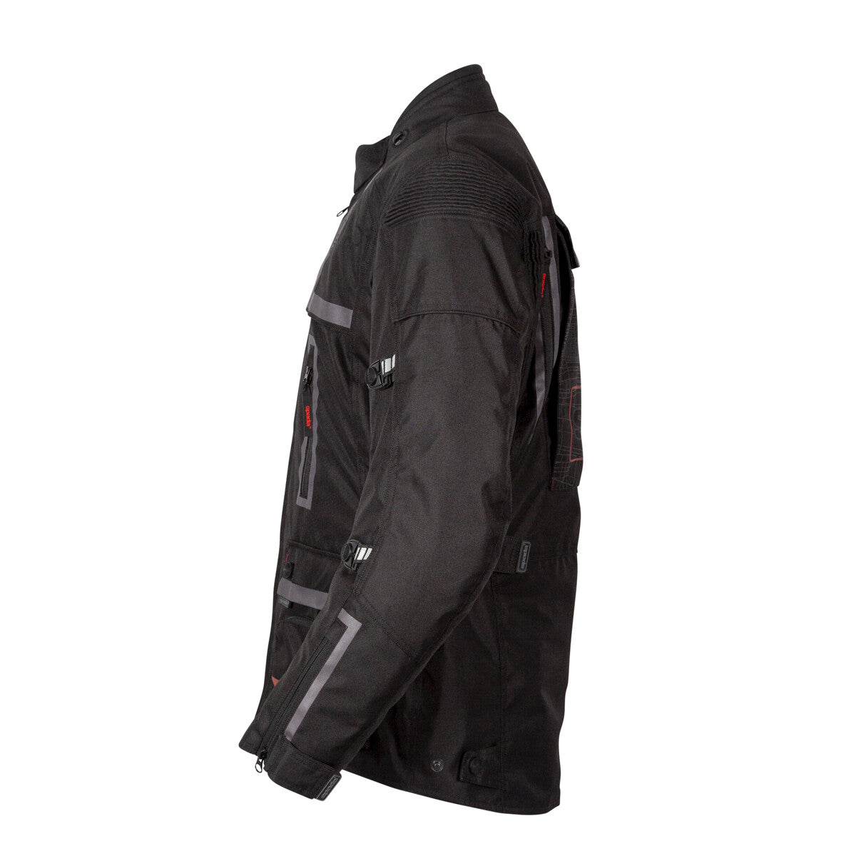 Spada Tucson CEAA 5 Piece Armoured Waterproof Motorcycle Motorbike Jacket Black
