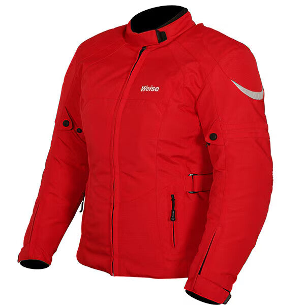 Weise Ladies Dakota Womens Waterproof CE Textile Motorcycle Motorbike Jacket Red