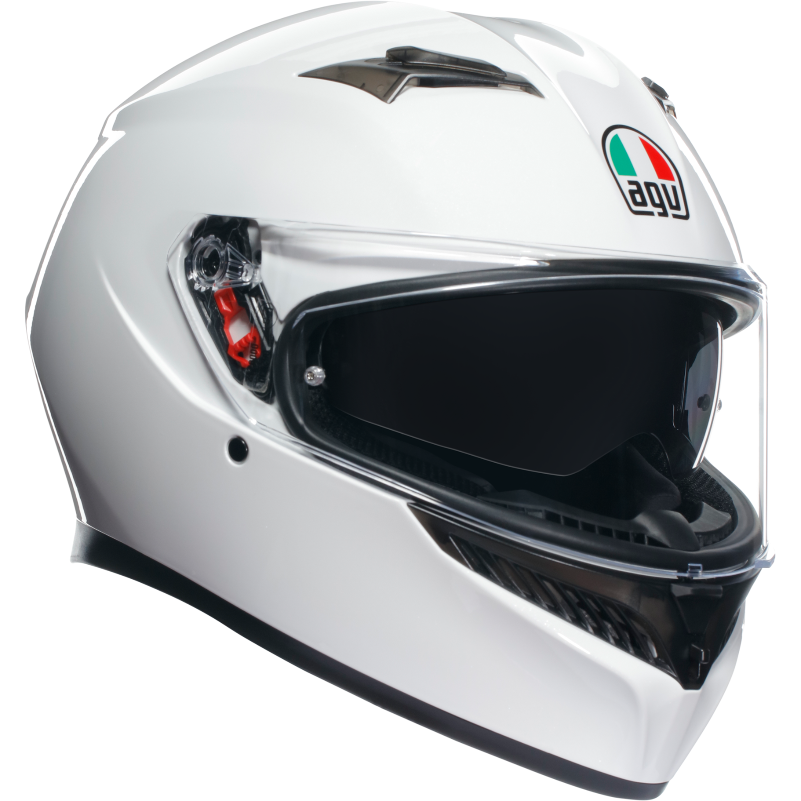 AGV K3 Solid Gloss White ECE2206 Full Face ACU Gold Motorcycle Motorbike Helmet