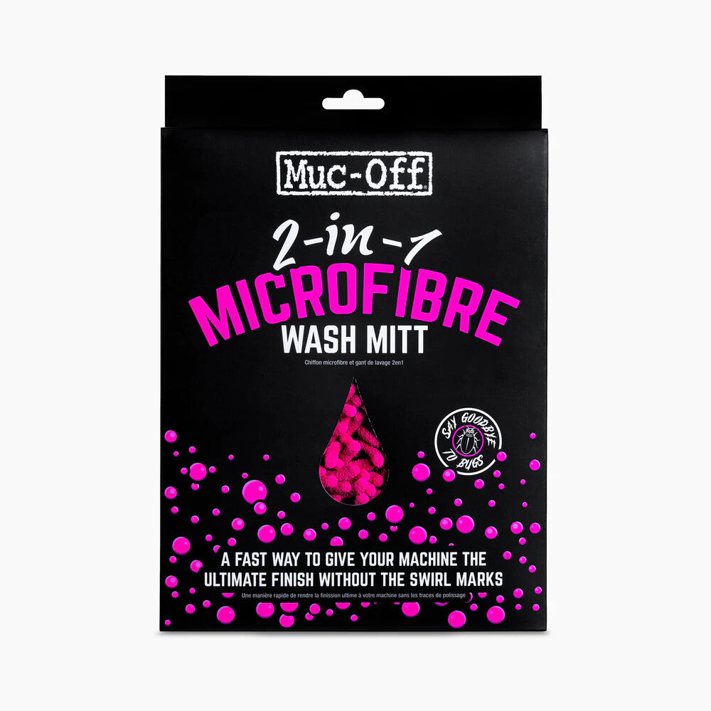 Muc-Off 2-in-1 Microfibre Motorcycle Motorbike Wash Mitt