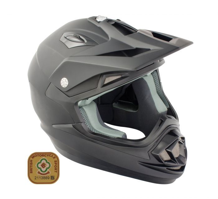 GSB Adults XP-14B Motocross MX Enduro Off Road ACU Gold Helmet - Matt Black
