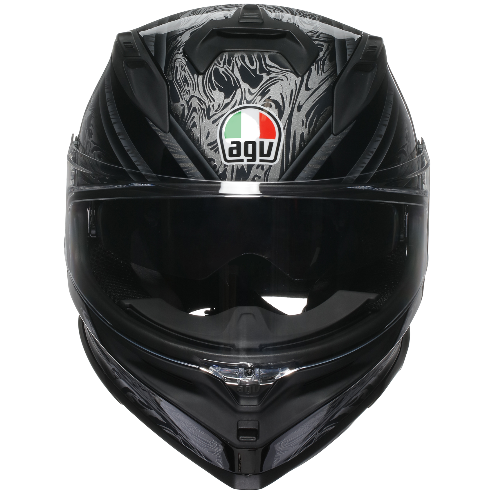 AGV K7 Damascus Black Silver Full Face Sport Touring Motorcycle Motorbike Helmet