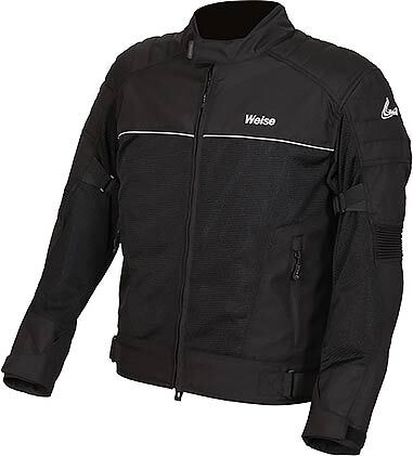 Weise Scout CE AA Mesh Air Summer Textile Motorcycle Motorbike Jacket - Black