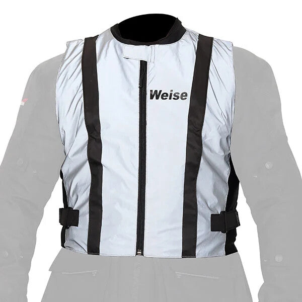 Weise Vision Reflective Hi Vis Motorcycle Motorbike Vest Gilet - Silver