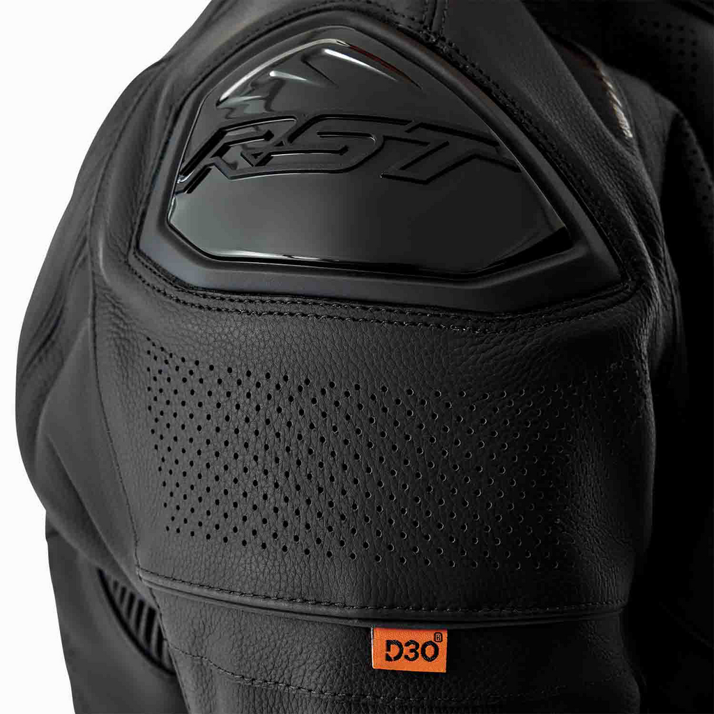 RST S1 D3O CE AAA Ladies Leather Motorcycle Motorbike Sports Jacket - Black