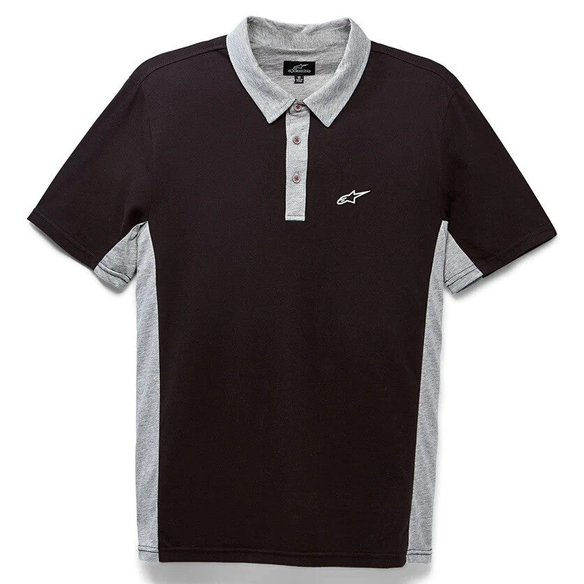 Alpinestars Championship Polo Casual Short Sleeve Polo Shirt Black Grey Heather