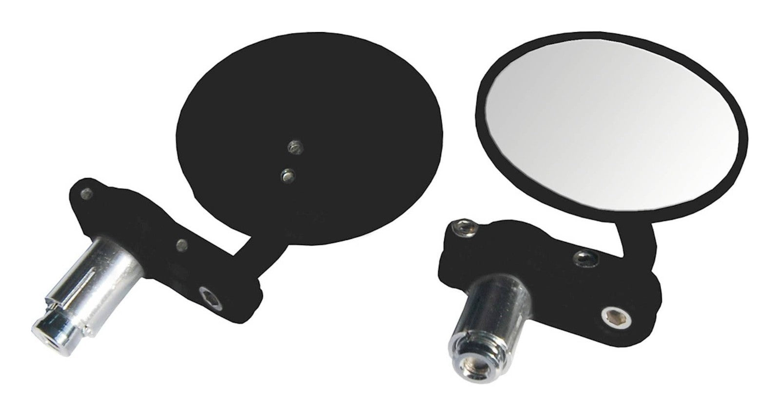 Bike It Black Pheonix Adjustable CNC Motorcycle Motorbike Bar End Mirrors