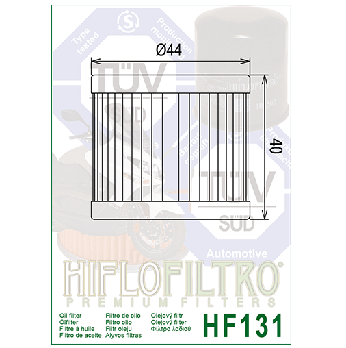 Hiflo Filtro HF131 Motorcycle Motorbike Oil Filter Replaces Suzuki 16510-05240