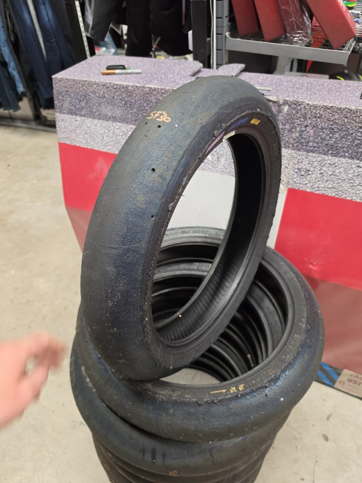 Pirelli Diablo Superbike SC1 125/70-17 Used BSB Scrub Motorcycle Tyre - SF30