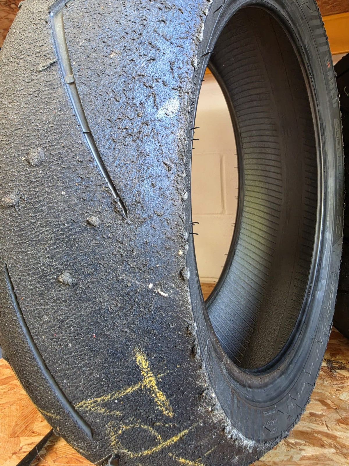 Pirelli Diablo Supercorsa Rear SC1 200/60-17 V4 Part worn scub motorcycle tyre