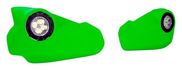 GP-PRO Motorcycle Off-Road ATV Outlook Handguards with Fog Lighting - Green