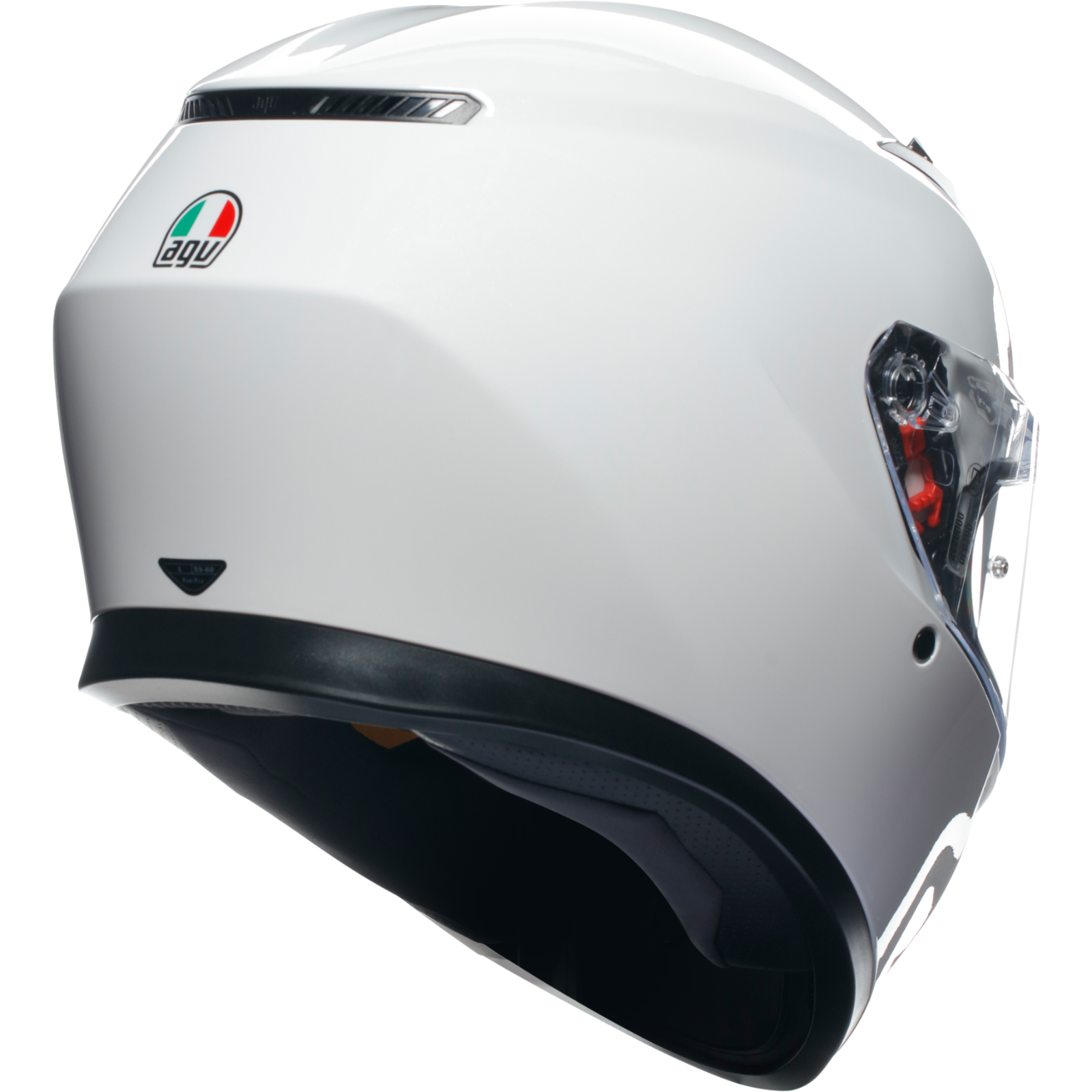 AGV K3 Solid Gloss White ECE2206 Full Face ACU Gold Motorcycle Motorbike Helmet