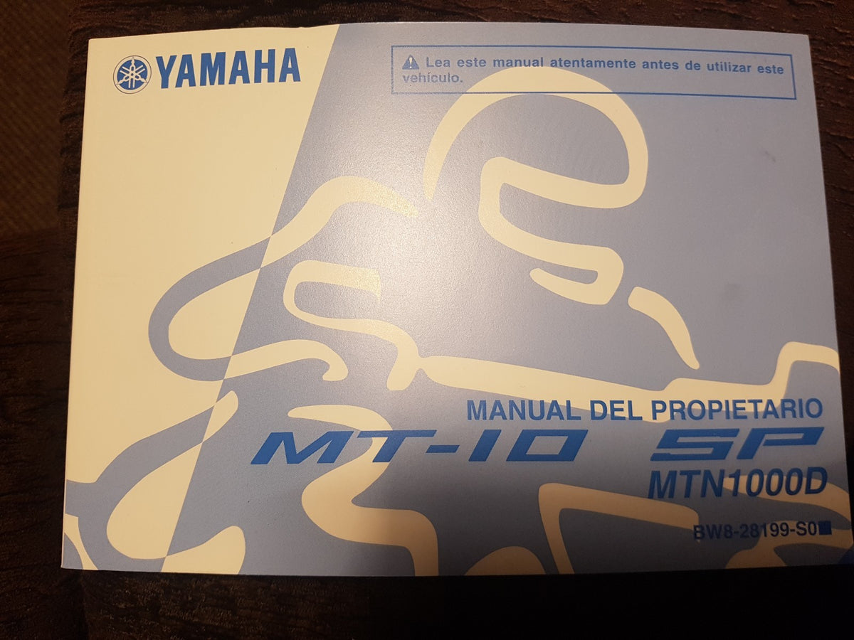 Yamaha MT-10 SP Owners Manual Spanish BW8-28199-S0 Manual Del Propietario