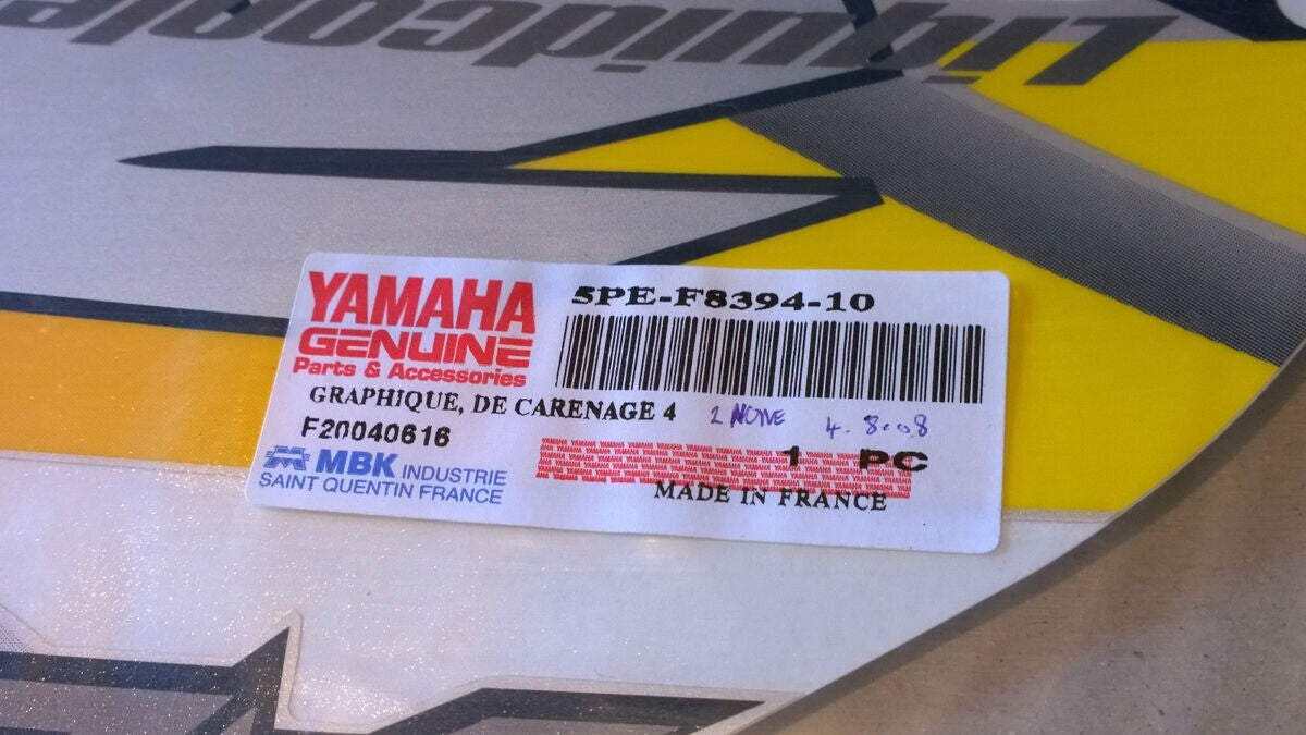 Genuine Yamaha YQ-50 AEROX 2001 Body Cover Decal Graphic - 5PE-F8394-10