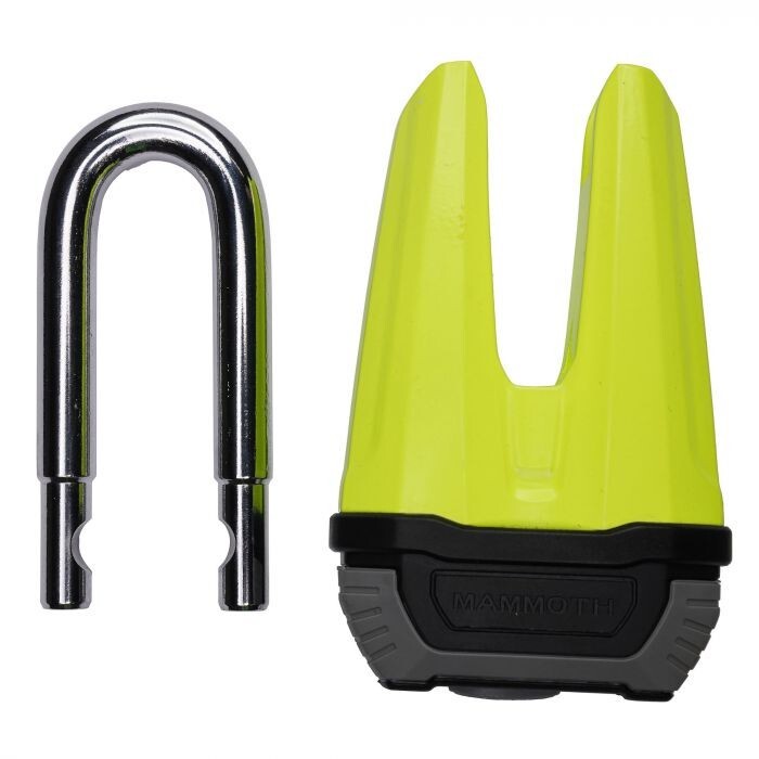 Mammoth Security Renegade Disc Lock 13mm Fluro Yellow Sold Secure Gold Approved