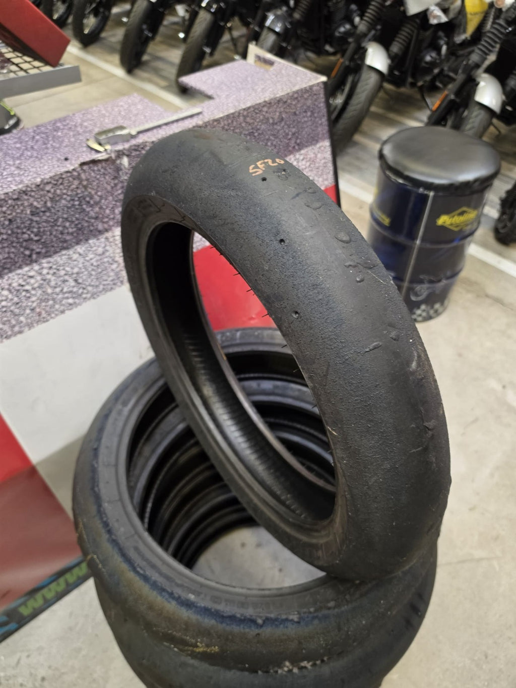 Pirelli Diablo Superbike SC1 125/70-17 Used BSB Scrub Motorcycle Tyre - SF20
