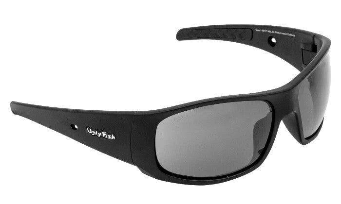 Ugly Fish RS171 Motorcycle Motorbike Sunglasses - Matt Black Frame/Smoke Lens