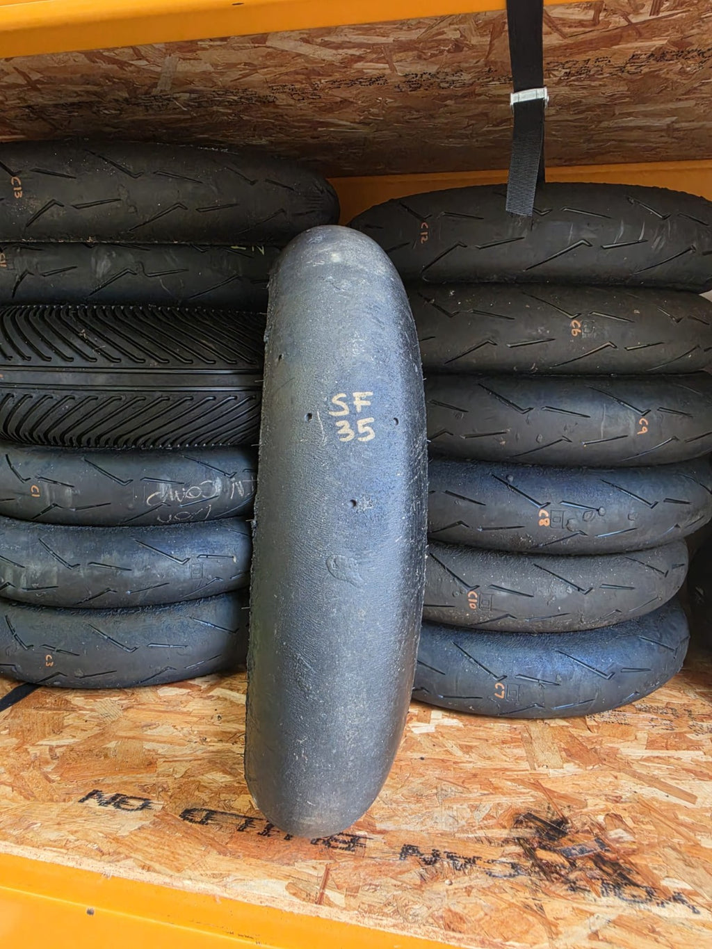 Pirelli Diablo Superbike SC1 120/70-17 Used BSB Scrub Motorcycle Tyre - SF35