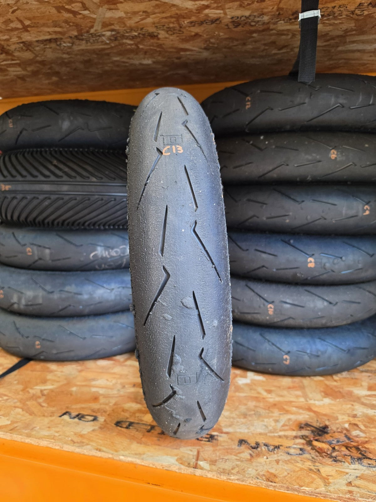 Pirelli Diablo Supercorsa SC1 V4 120/70-17 part worn front BSB scrub tyre 2026