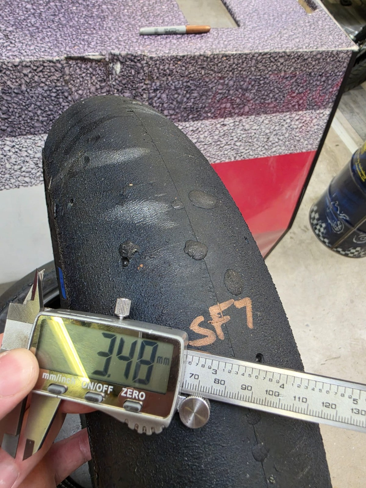 Pirelli Diablo Superbike SC1 125/70-17 Used BSB Scrub Motorcycle Tyre - SF7
