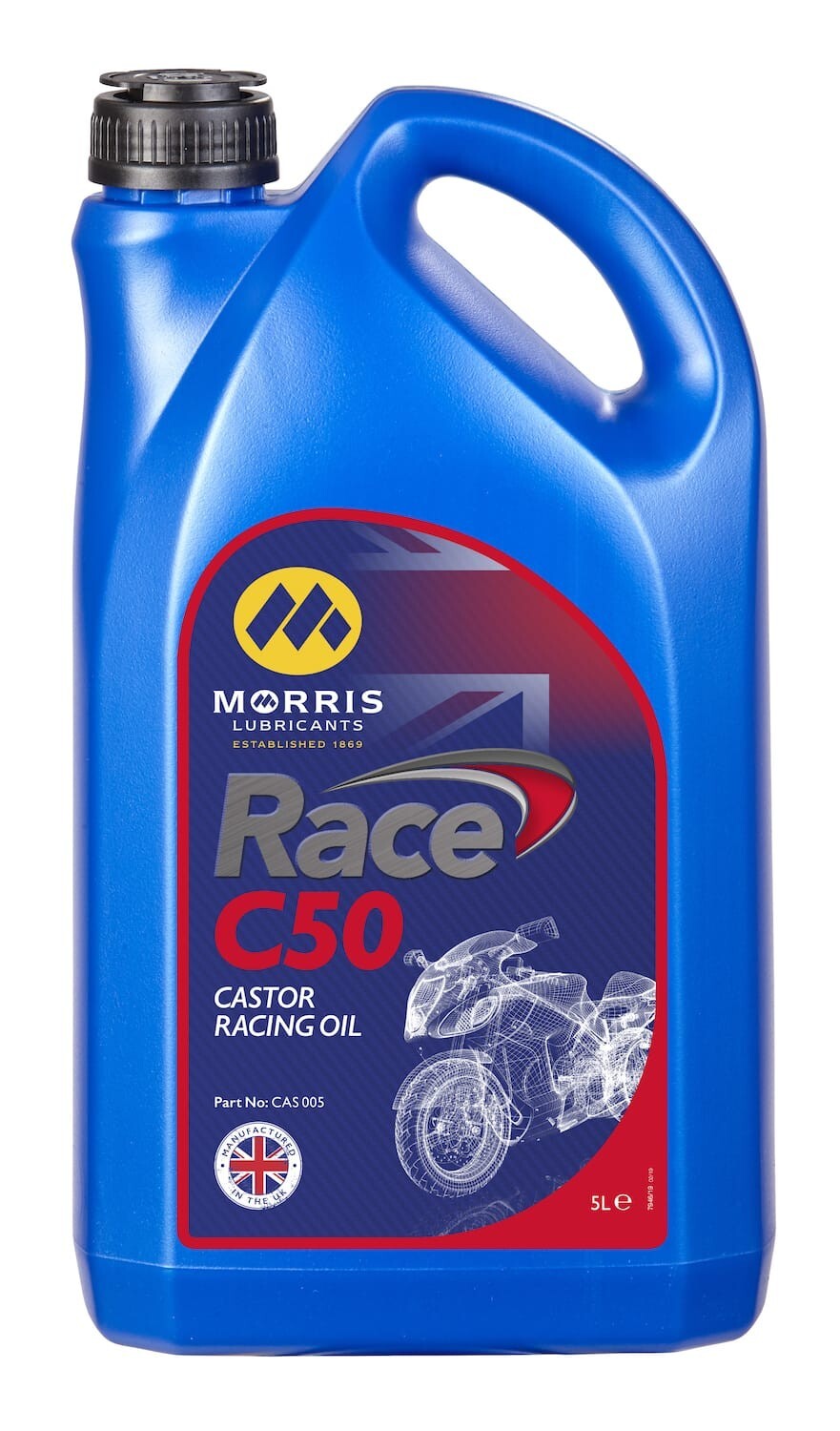 Morris Lubricants Race C50 Castor Based Motorcycle Engine Oil - SAE Grade 50, 5L