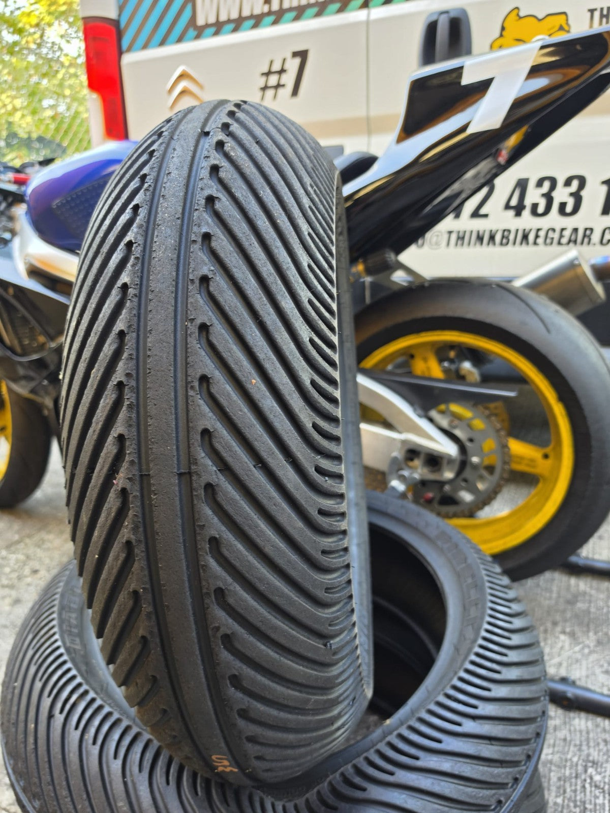 Pirelli Diablo Rain Rear SCR1 Part worn scub motorcycle tyre