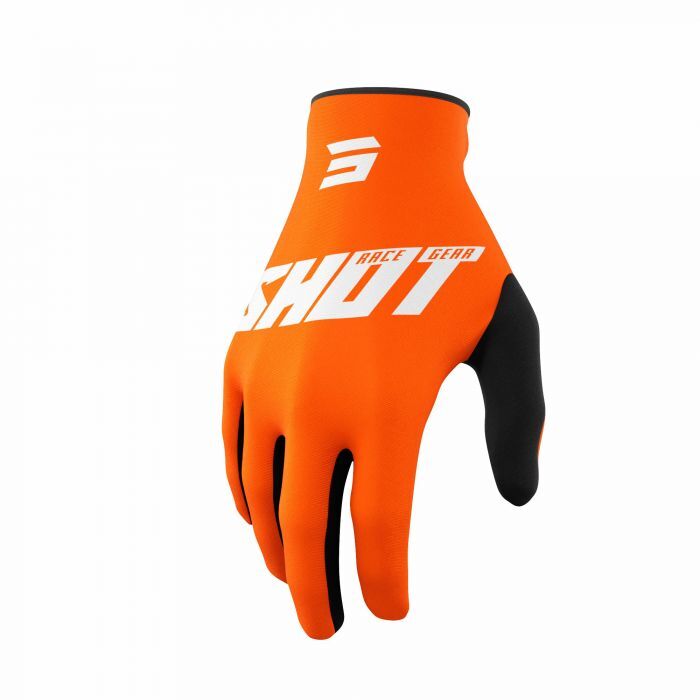 Shot Raw Gloves Burst Orange Adult MX Motocross Off Road Enduro Gloves