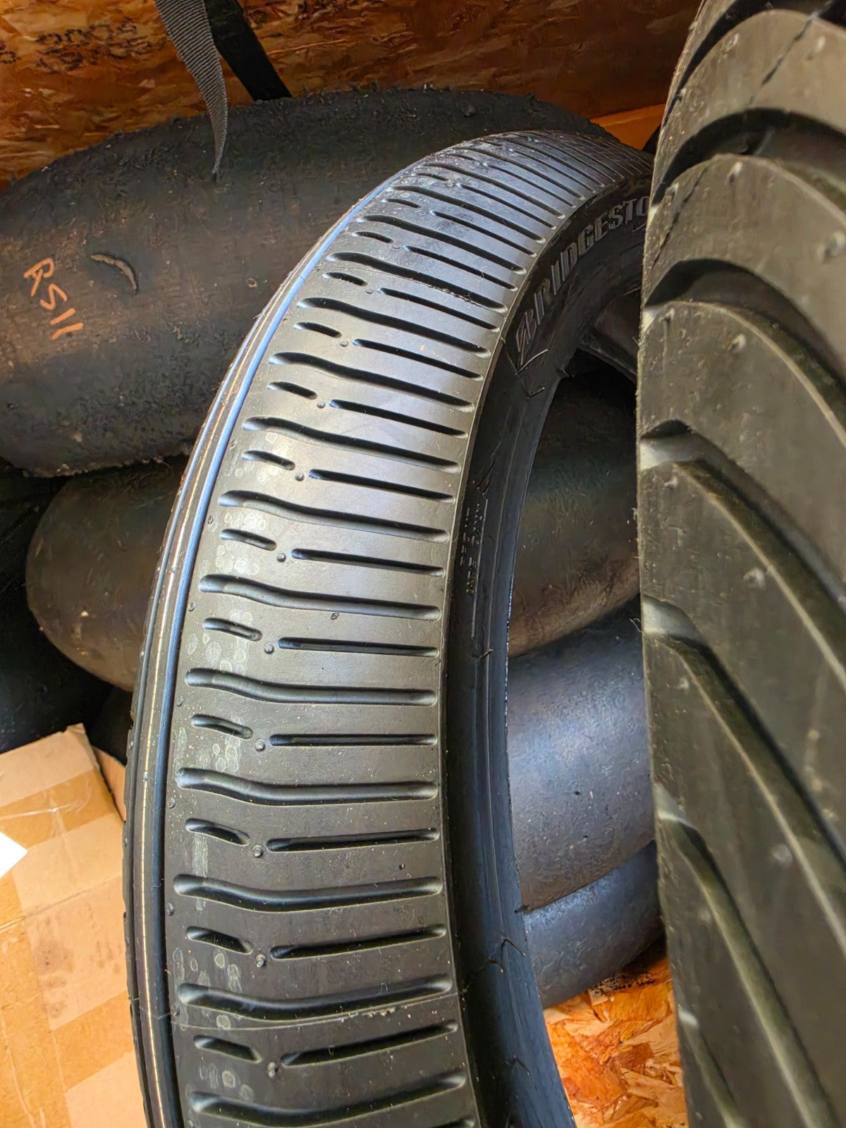 Bridgestone Motorcycle Wet Tyres 120/70 17 + 190/55 17 New Unused Race Wet Set