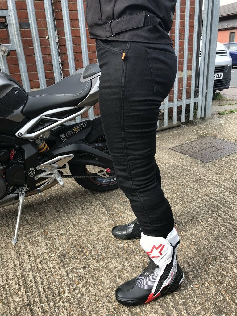 Moto Girl Melissa Ladies Aramid Lined Motorcycle Motorbike Black Jeggings